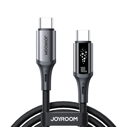Câble de Données et de Charge USB-C - USB-C Joyroom S-A60 StarTalk, 100W, 1.2m, Noir
