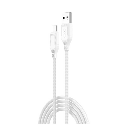 Data- en Oplaadkabel USB-A - USB-C XO Design NB235, 18W, 1m, Wit