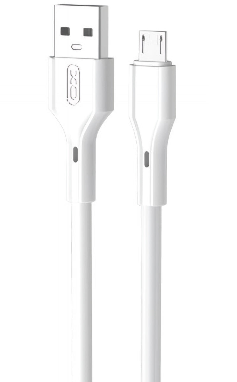 Data- en Oplaadkabel USB-A - microUSB XO Design NB230, 18W, 1m, Wit