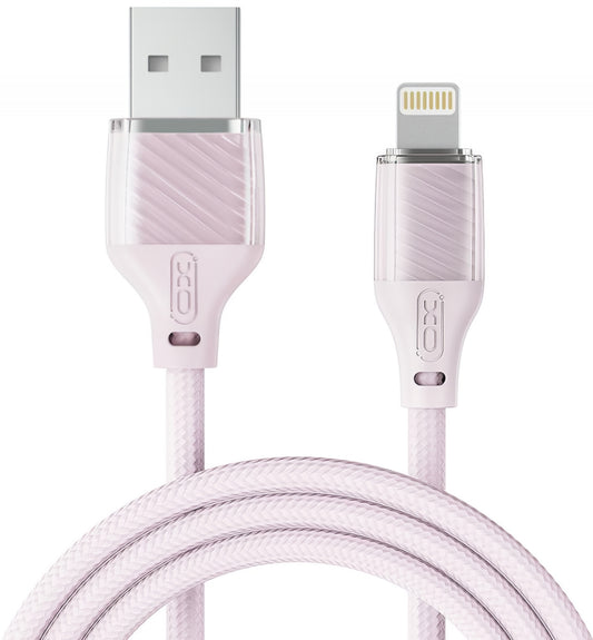 USB-A to Lightning Data and Charging Cable XO Design NB291, 18W, 1m, Pink