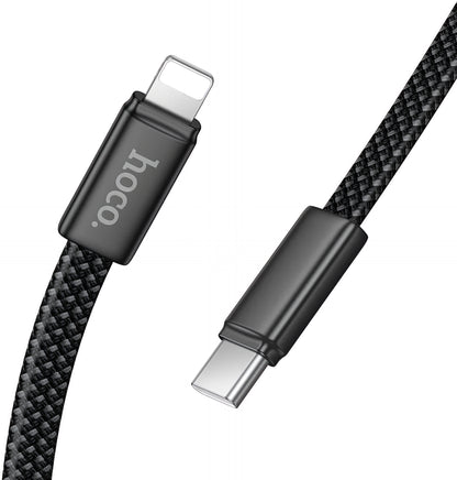USB-C - Lightning Data- en Oplaadkabel HOCO X125, 30W, 1m, Zwart