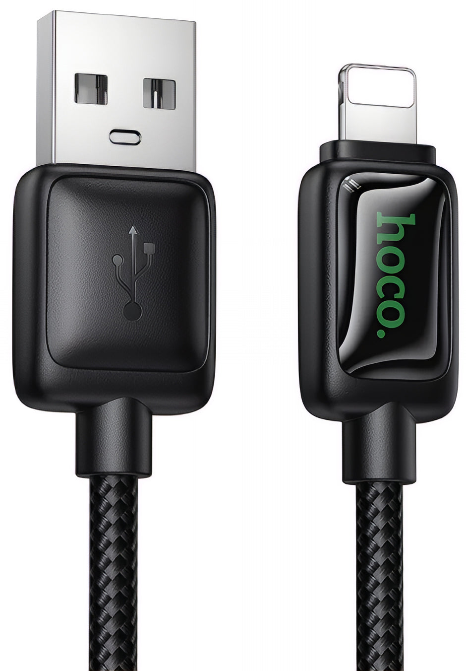USB-A - Lightning Data- en Oplaadkabel HOCO U146, 12W, 1.2m, Zwart