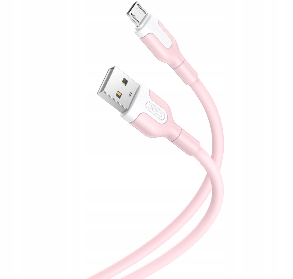USB-A - microUSB Data- en Oplaadkabel XO Design NB212, 18W, 1m, Roze