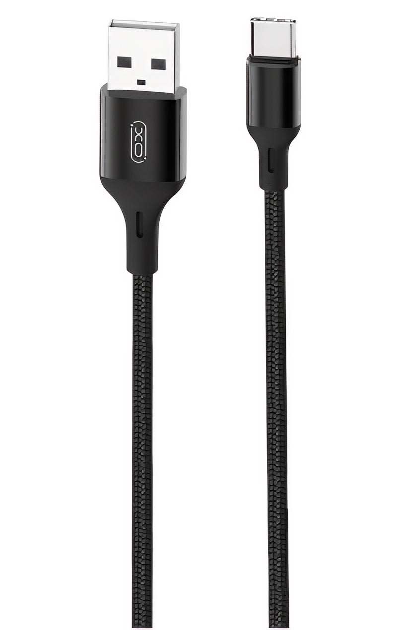 Daten- und Ladekabel USB-A - USB-C XO Design NB143, 18W, 2m, Schwarz