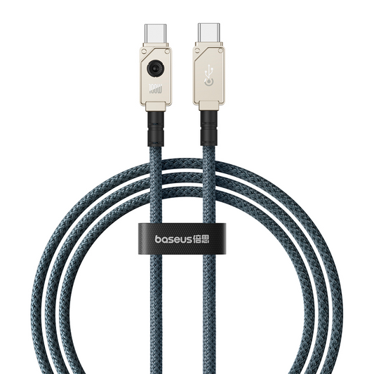 Câble de Données et de Charge USB-C - USB-C Baseus Unbreakable, 100W, 2m, Blanc P10355800221-01