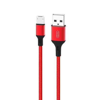 Daten- und Ladekabel USB-A - microUSB XO Design NB143, 18W, 1m, Rot