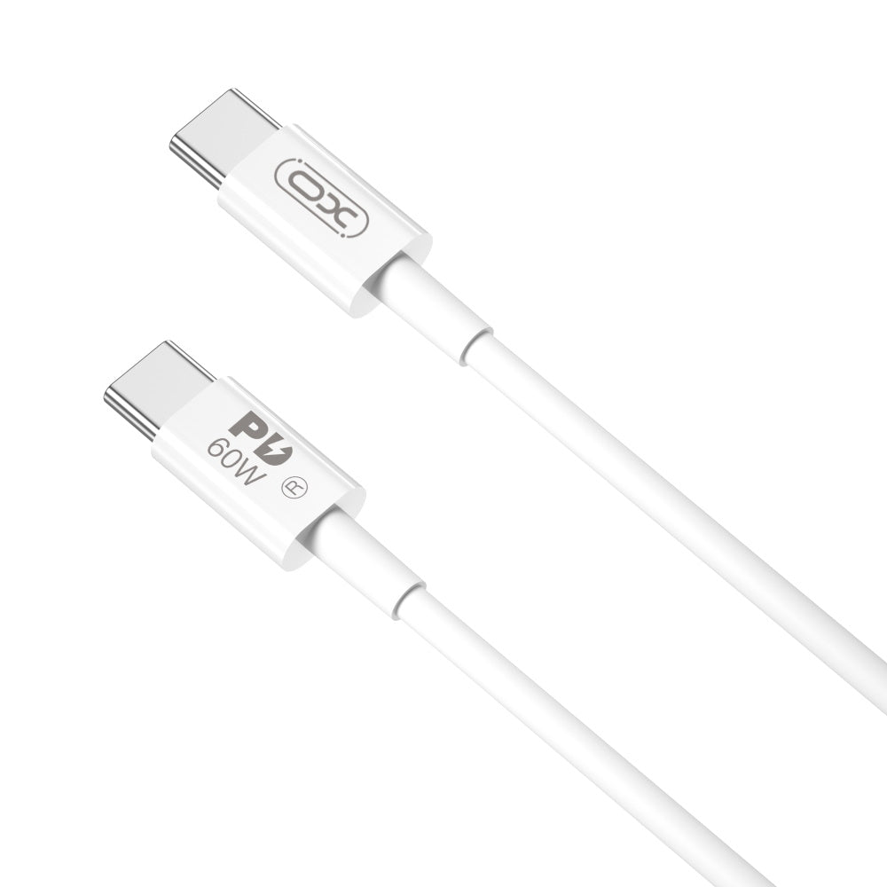 Câble de Données et de Charge USB-C - USB-C XO Design NB-Q190B, 60W, 2m, Blanc