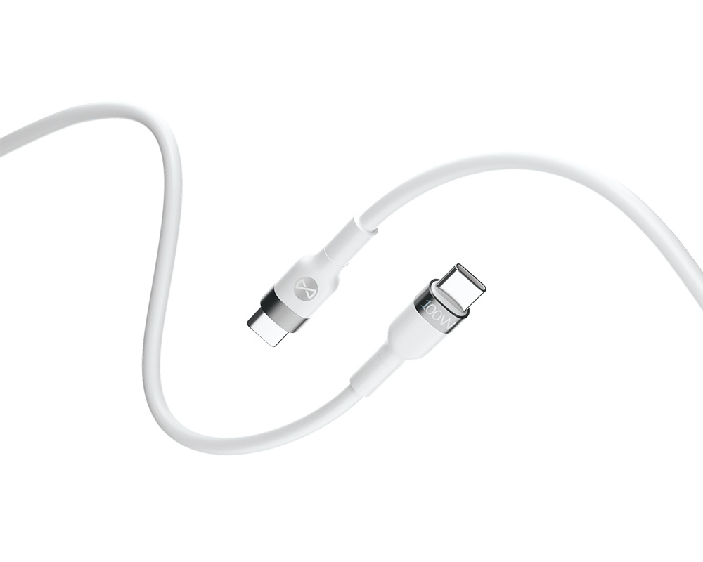 USB-C Daten- und Ladekabel - USB-C Forever Flexible, 100W, 2m, Weiß