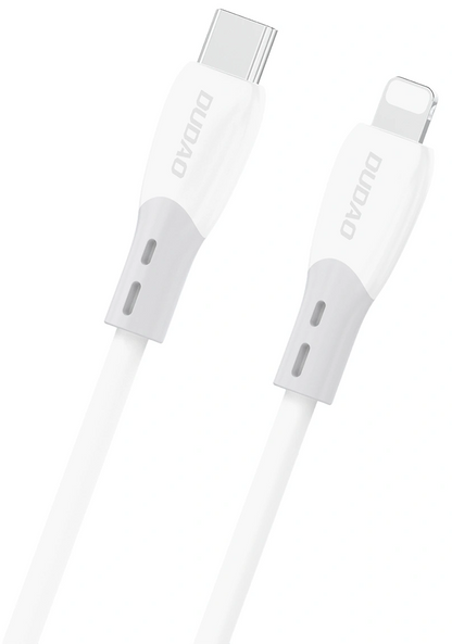 USB-C - Lightning Lade- und Datenkabel Dudao L25SX, 30W, 1m, Weiß