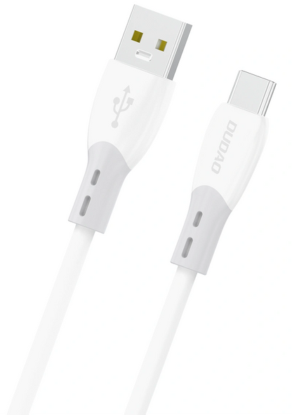 Câble de Données et de Charge USB-A - USB-C Dudao L25ST, 100W, 1m, Blanc
