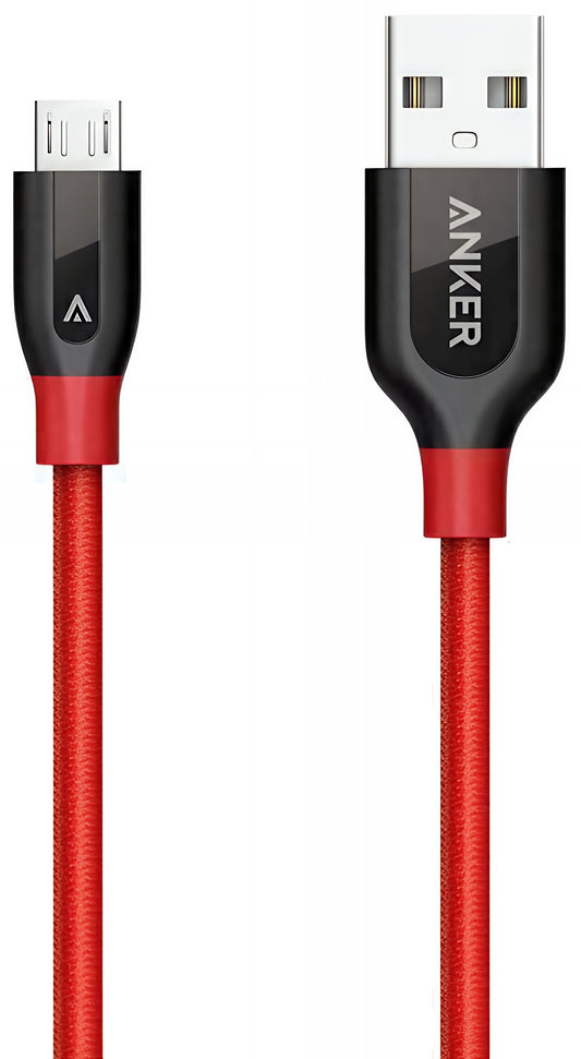 Daten- und Ladekabel USB-A - microUSB Anker PowerLine+, 18W, 0.91m, Rot A8142G91
