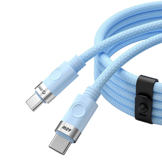 USB-C Data- en Oplaadkabel - USB-C Orico CDX, 60W, 1m, Blauw