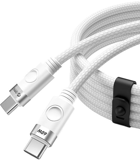 USB-C Data- en Oplaadkabel - USB-C Orico CDX, 60W, 1m, Wit