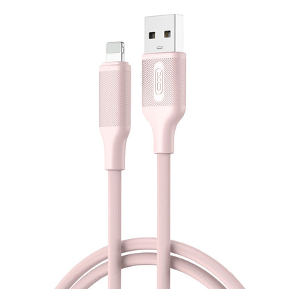 Data- en Oplaadkabel USB-A - Lightning XO Design NB265, 12W, 1m, Roze