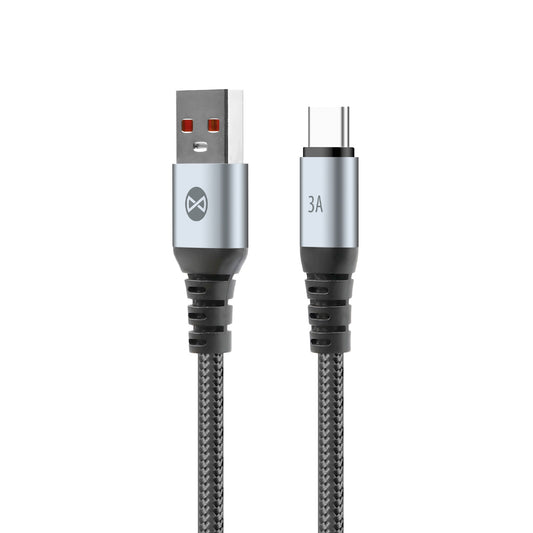 Daten- und Ladekabel USB-A - USB-C Forever Braix, 18W, 1m, Schwarz