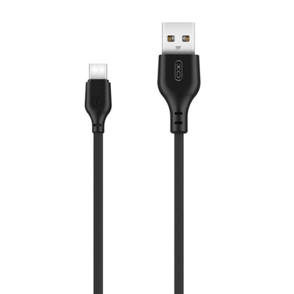 USB-A - USB-C Data- en Oplaadkabel XO Design NB103, 18W, 2m, Zwart
