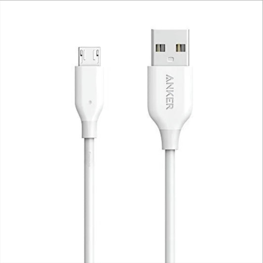 Câble de Données et de Charge USB-A - microUSB Anker PowerLine, 18W, 1m, Blanc A8132H21