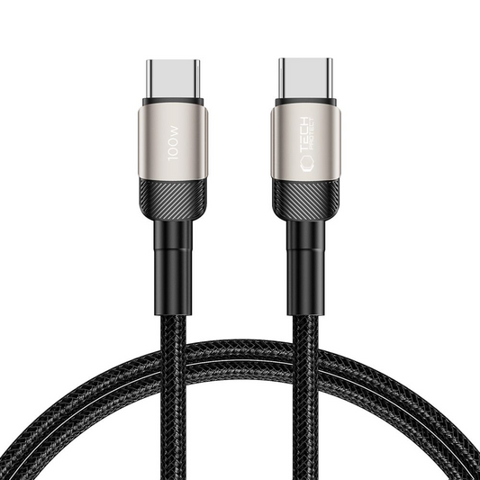 Câble de données et de charge USB-C - USB-C Tech-Protect Ultraboost EVO, 100W, 1m, Argent