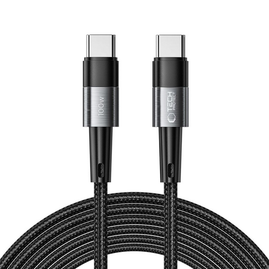 USB-C Data- en Oplaadkabel - USB-C Tech-Protect Ultraboost, 100W, 3m, Grijs