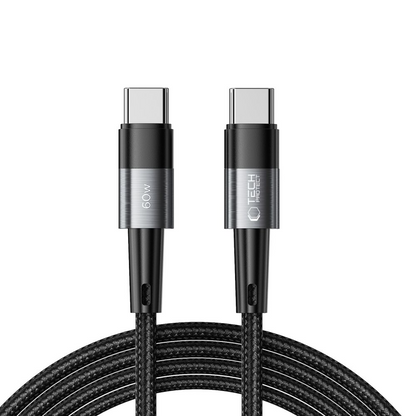 USB-C Data- en Oplaadkabel - USB-C Tech-Protect Ultraboost, 60W, 2m, Grijs