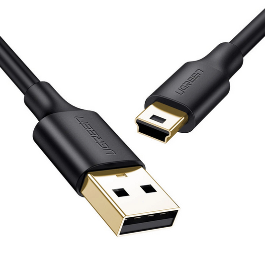 Câble de données et de charge USB-A - miniUSB UGREEN US132, 3m, Noir