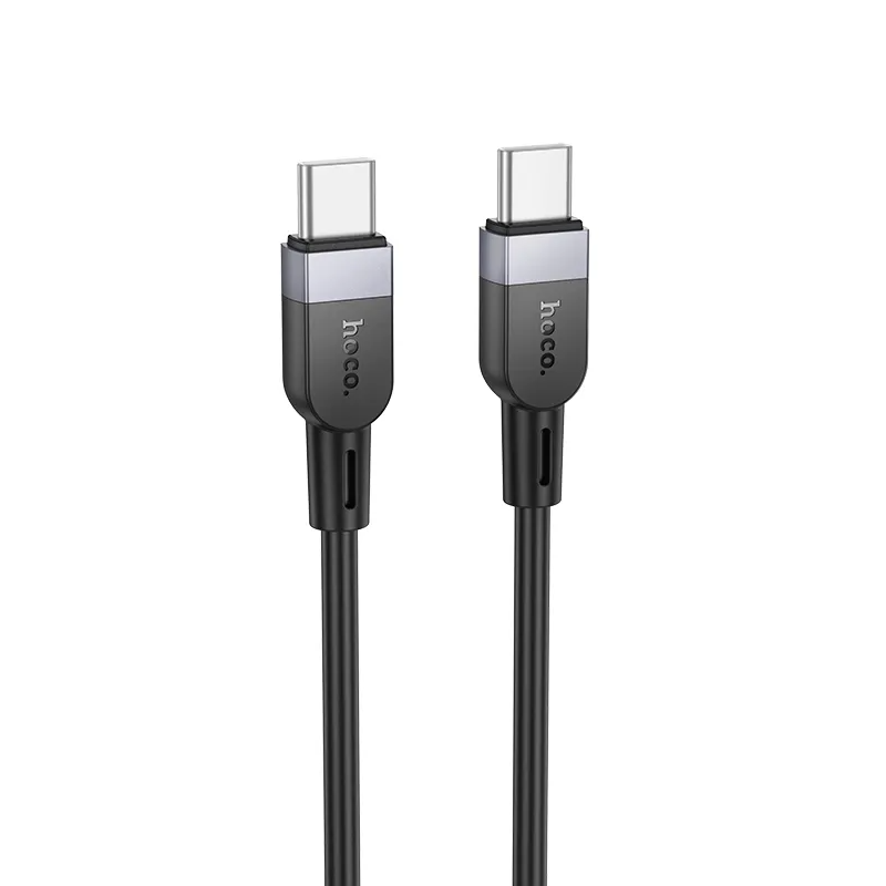 Câble de données et de charge USB-C - USB-C HOCO X109, 60W, 2m, Noir