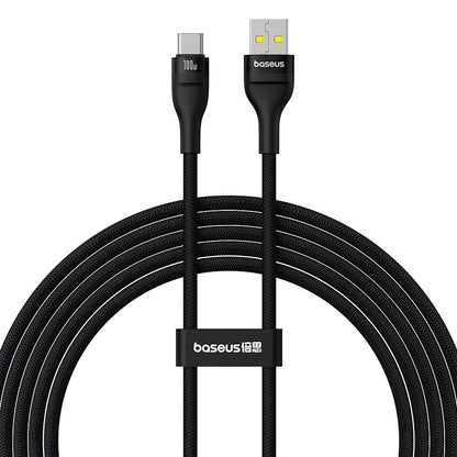 USB-A - USB-C Data- en Oplaadkabel Baseus Flash Series II, 100W, 2m, Zwart P10311804111-01