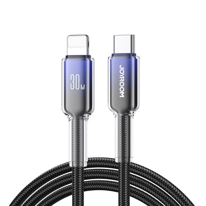 USB-C - Lightning Data- en Oplaadkabel Joyroom S-A42, 30W, 1,2m, Zwart