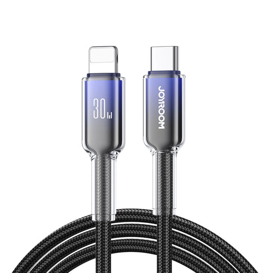 USB-C - Lightning Data- en Oplaadkabel Joyroom S-A42, 30W, 1,2m, Zwart