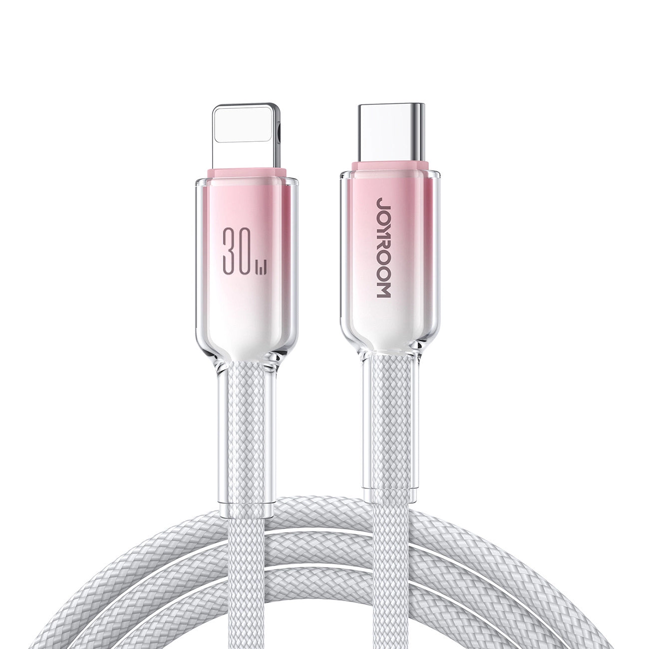 USB-C - Lightning Data- en Oplaadkabel Joyroom S-A42, 30W, 1,2m, Wit