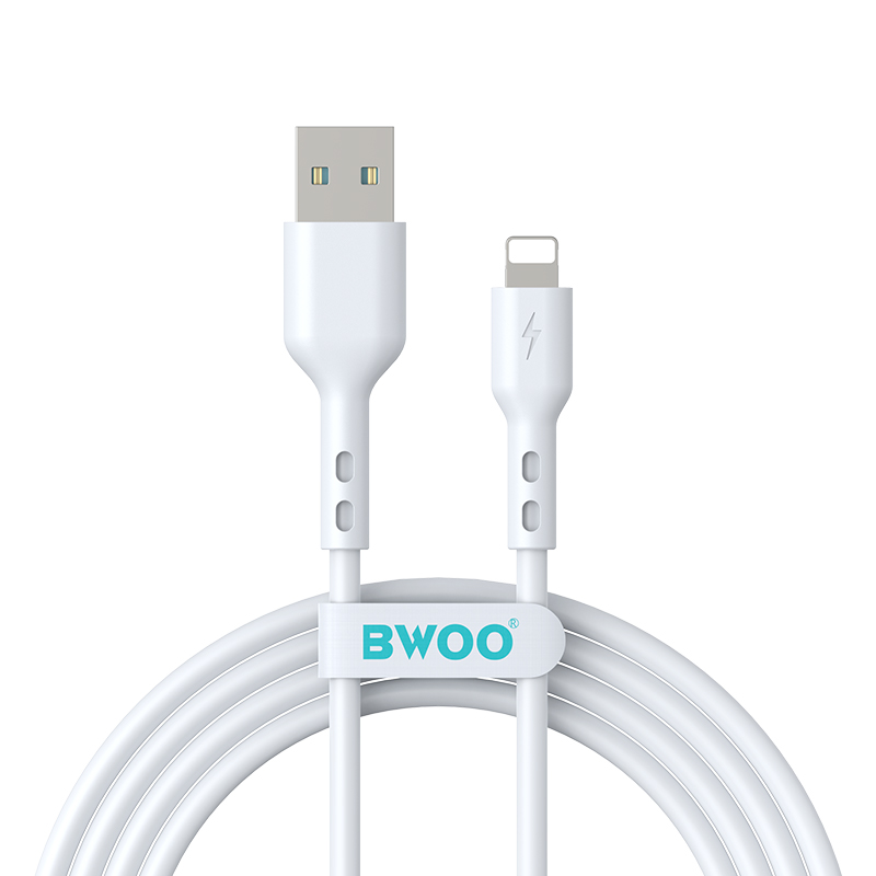 USB-A - Lightning Data- en Oplaadkabel BWOO BO-X172L-2M, 15W, 2m, Wit