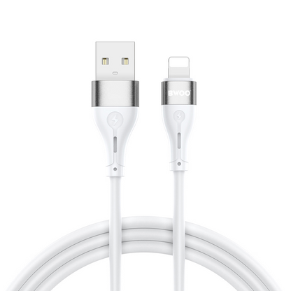 Câble de données et de charge USB-A - Lightning BWOO X280L, 15W, 1m, Blanc