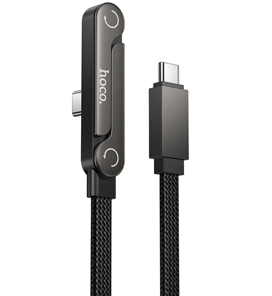 USB-C Data- en Oplaadkabel - USB-C HOCO U150 Exquisite, 60W, 1,2m, Zwart