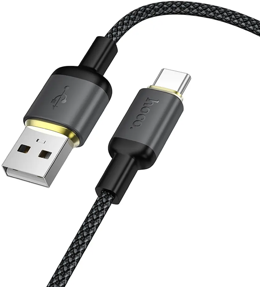 Daten- und Ladekabel USB-A - USB-C HOCO X128 Benefit, 36W, 1m, Schwarz