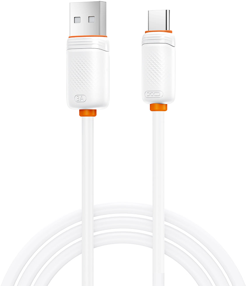 USB-A naar USB-C Gegevens- en Oplaadkabel XO Design NB302, 18W, 1m, Wit