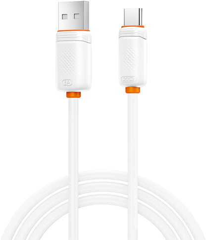 USB-A naar USB-C Gegevens- en Oplaadkabel XO Design NB302, 18W, 1m, Wit