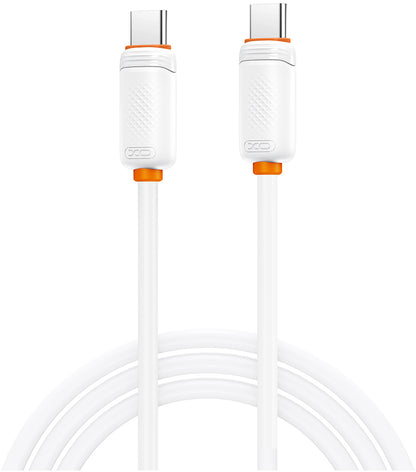 Câble de données et de charge USB-C - USB-C XO Design NB-Q302B, 60W, 1m, Blanc