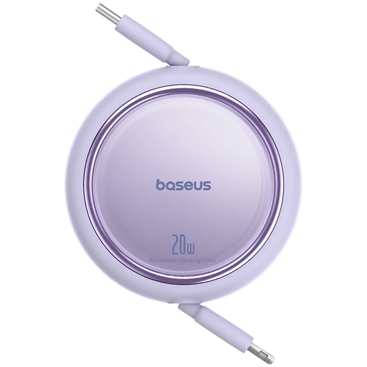 USB-C - Lightning Data- en Oplaadkabel Baseus Free2Pull Mini Uittrekbaar, 20W, Paars P10364501511-00