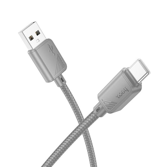 USB-A naar USB-C Data- en Oplaadkabel HOCO X113, 18W, 1m, Grijs