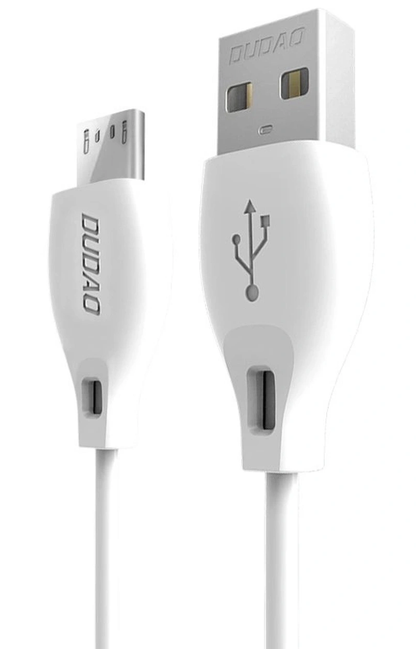 USB-A - microUSB Dudao L4M Data- en Oplaadkabel, 18W, 1m, Wit