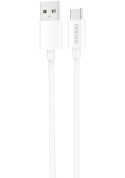 USB-A - USB-C Dudao L4ST Data- en Oplaadkabel, 100W, 1m, Wit