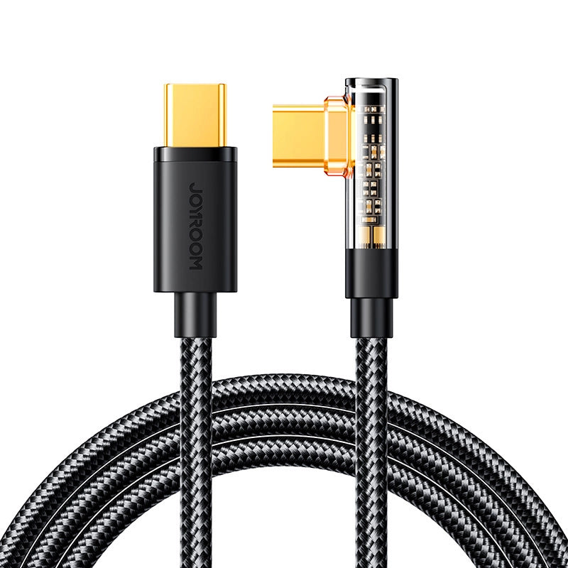 USB-C Daten- und Ladekabel - USB-C Joyroom S-CC100A6 Angled, 100W, 1.2m, Schwarz