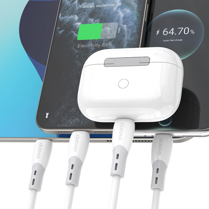 USB-C Data- en Oplaadkabel - USB-C Dudao L25SC, 60W, 2m, Wit