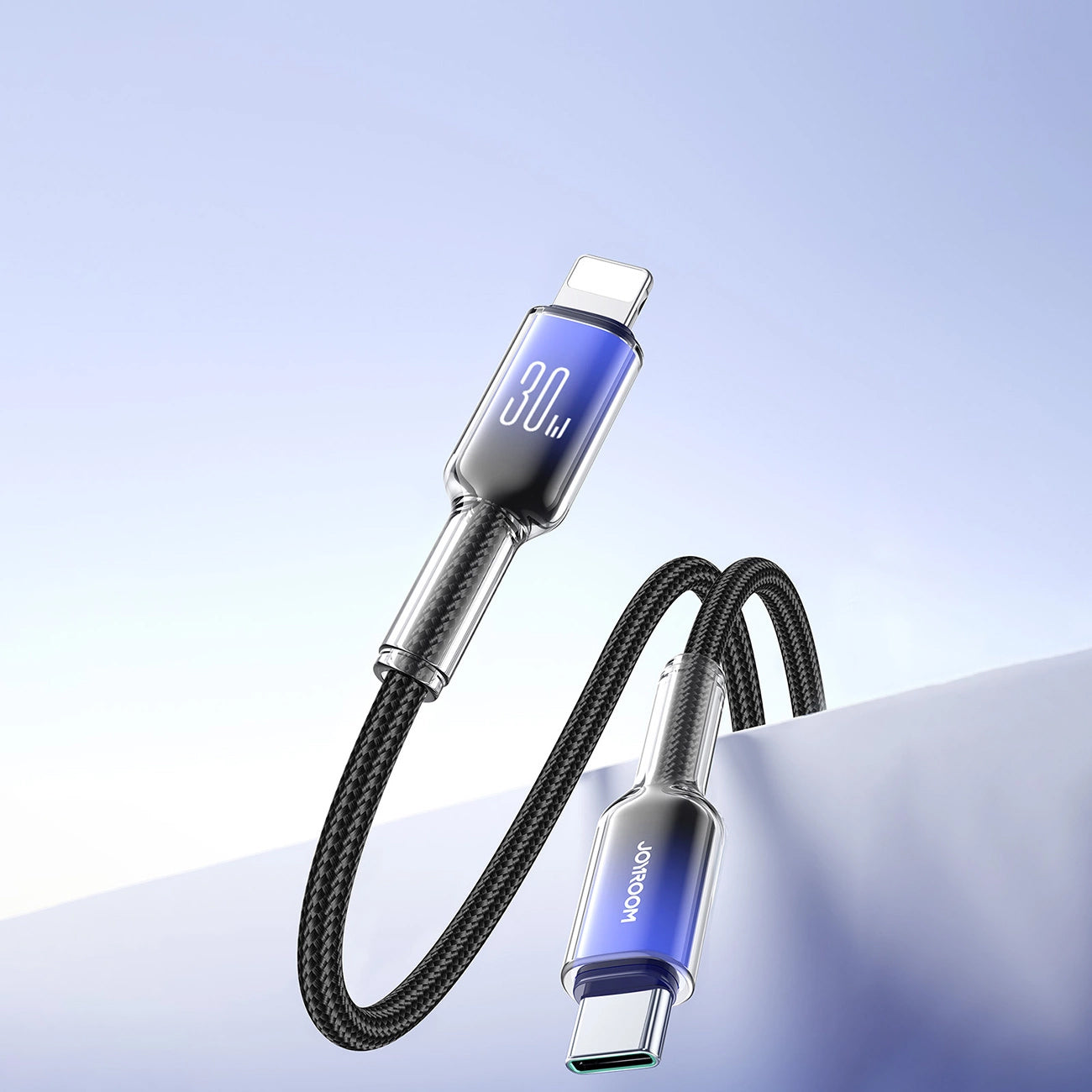 USB-C - Lightning Data- en Oplaadkabel Joyroom S-A42, 30W, 1,2m, Zwart