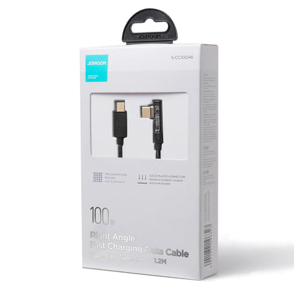 USB-C Daten- und Ladekabel - USB-C Joyroom S-CC100A6 Angled, 100W, 1.2m, Schwarz