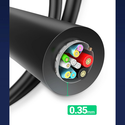 Daten- und Ladekabel USB-A - USB-C UGREEN US184, 18W, 0,5m, Schwarz