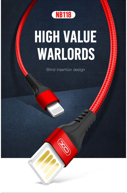 Data- en Oplaadkabel USB-A - microUSB XO Design NB118, 18W, 1m, Rood
