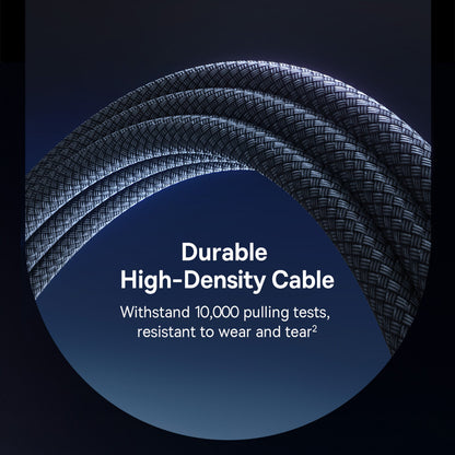 Câble de Données et de Charge USB-A - USB-C Baseus Lit Button Control, 100W, 2m, Noir P10379002121-01