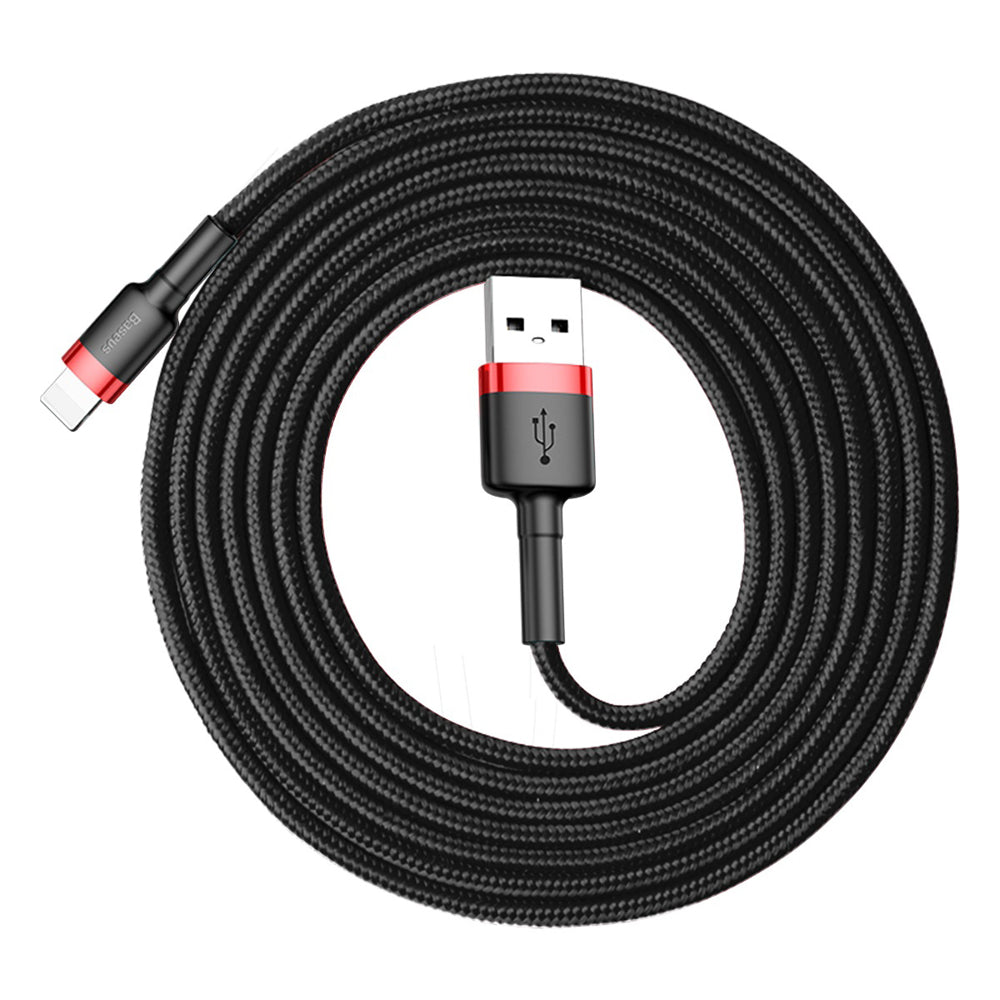 Gegevens- en oplaadkabel USB-A - Lightning Baseus Cafule, 18W, 2m, Rood CALKLF-C19