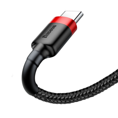 Data- en oplaadkabel USB-A - USB-C Baseus Cafule, 60W, 1m, Rood CATKLF-B91